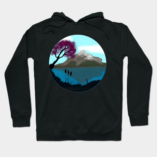 Mont sur lac Hoodie by Lapicorn Design